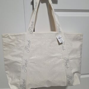 PINK Victoria's Secret White Tote Bag